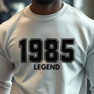 1985 Legend Forty Birthday tee, 40th Birthday Gifts for Men, 40th Birthday sweatshirt for him, 1985 Vintage t-shirt, 40th Gift Ideas for Him