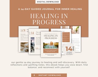 14-Day Healing Journal: Printable Self-Care Guide (PDF Download 8.5x11) Mindfulness & Emotional Healing Guide, Daily Reflection, Instant PDF