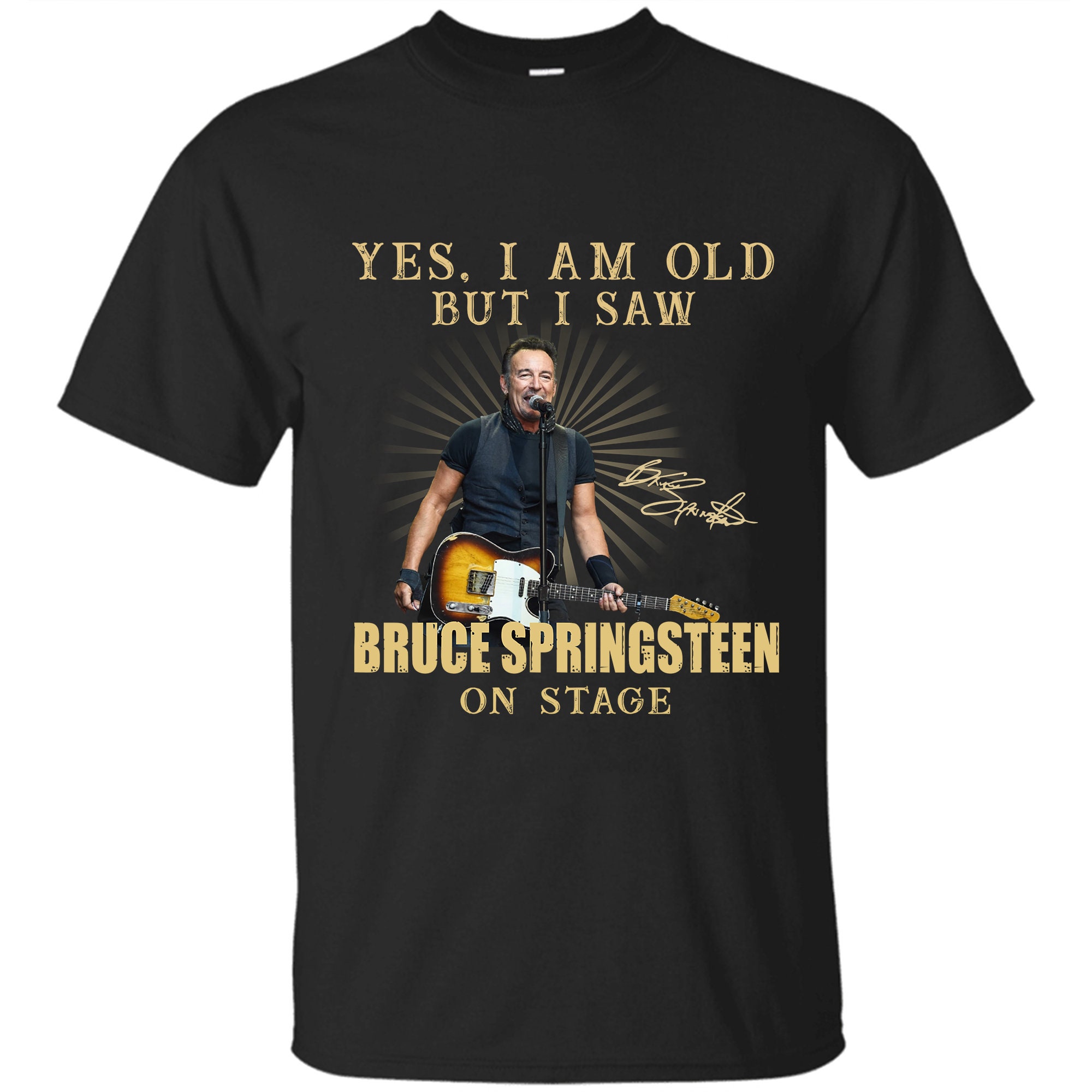 Discover Camiseta Sí Soy Viejo Pero Vi A Bruce Springsteeen en el Escenario Bruce Springsteen UK Tour 2023 Merch para Hombre Mujer