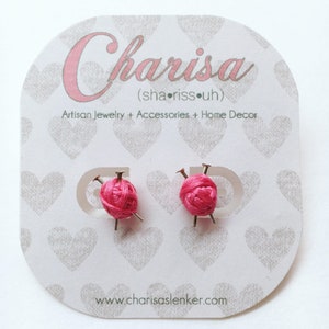 Knitting Needle and Yarn Ball Stud Earrings image 1