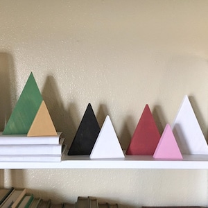 Simple Christmas Tree Holiday Decor - Minimal and Modern Custom Painted Wood Accent