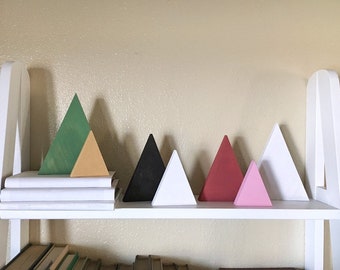 Simple Christmas Tree Holiday Decor - Minimal and Modern Custom Painted Wood Accent