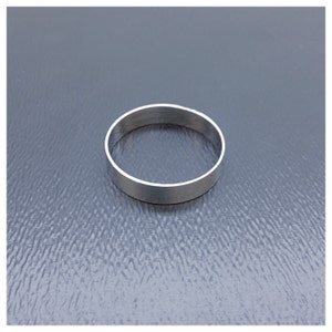 Men's Solid Stainless Steel Wedding Band Masculine Wedding Ring Engagement Artisan Wedding Jewelry Modern Groom image 2