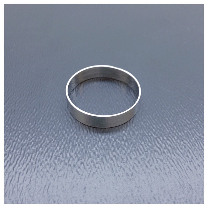 Men's Solid Stainless Steel Wedding Band Masculine Wedding Ring Engagement Artisan Wedding Jewelry Modern Groom image 2