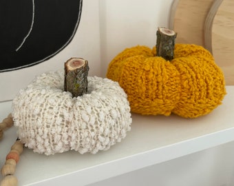 Plush Knit Pumpkins | Eco Friendly Upcycled Fall Holiday Decor