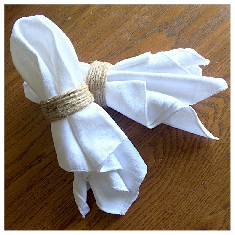 Rustic Country Jute Twine Napkin Rings Farmhouse Style Etsy