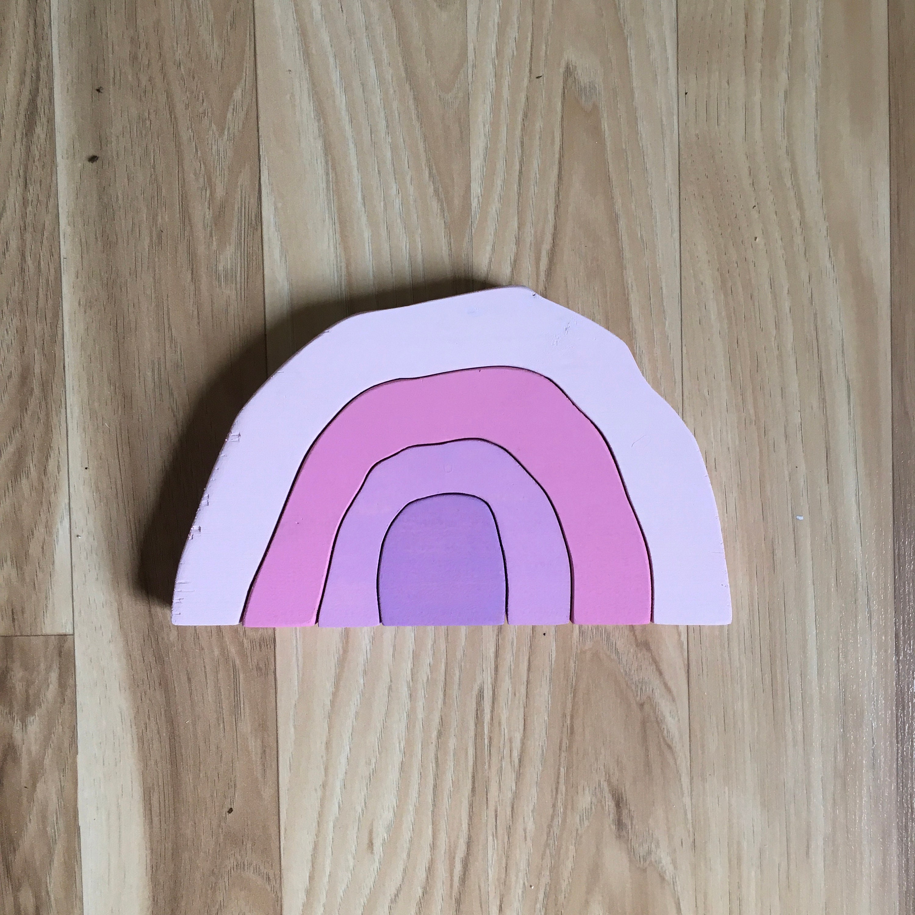 Montessori Stacking Puzzle Rainbow Arch Wood Toy