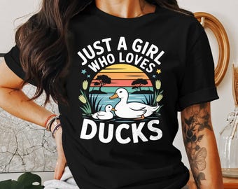 Retro Duck Lover Shirt: Mother & Baby Duck Tee
