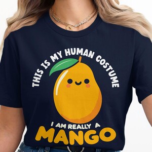 Cute Mango Design Unisex T-Shirt, Funny Fruit Lover Unisex Sweatshirt, Graphic Tee, Casual Outfit, Summer Apparel, Gift For Him Her