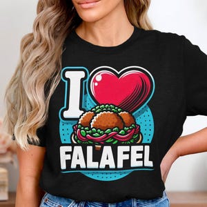 I Love Falafel Graphic T-Shirt - Funny Foodie Tee