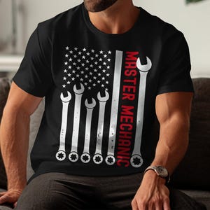 Master Mechanic Graphic T-Shirt, Mechanic Tools T-Shirt, Automotive Enthusiast Shirt, Industrial Theme Tee, Gifts for Mechanics