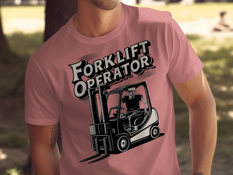 Funny Skeleton Forklift Operator Graphic Tee - Unisex Work Humor - Etsy