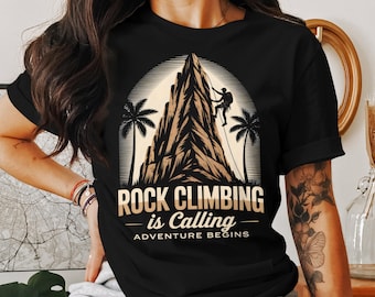 Rock Climbing T-Shirt: Adventure Calling, Outdoorsy Gift