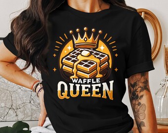 Waffle Queen Graphic Tee: Breakfast Lover Unisex Shirt