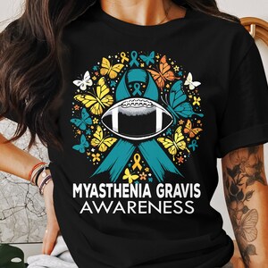 Myasthenia Gravis Awareness T-Shirt Support Shirt Awareness Ribbon Unisex Tee Medical Awareness Graphic Tee