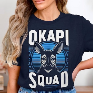 Okapi Squad T-Shirt: Unique Animal Art Graphic Tee