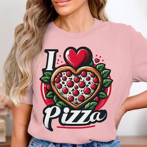 I Love Pizza T-Shirt: Heart Graphic Foodie Tee