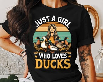 Retro Duck Lover T-Shirt: Funny Farm Animal Graphic Tee