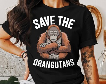 Orangutan Graphic T-Shirt: Funny Ape, Wildlife Lover Gift