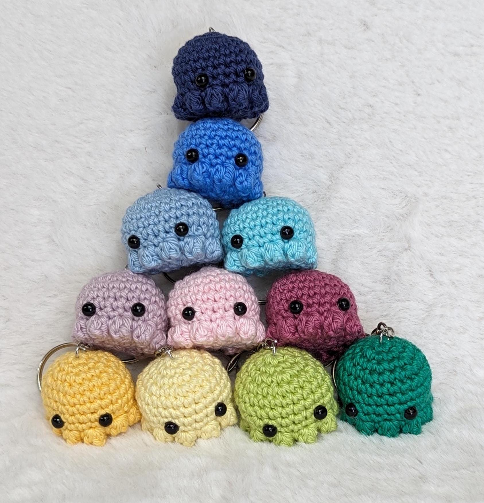 Amigurumi octopus crochet keychain