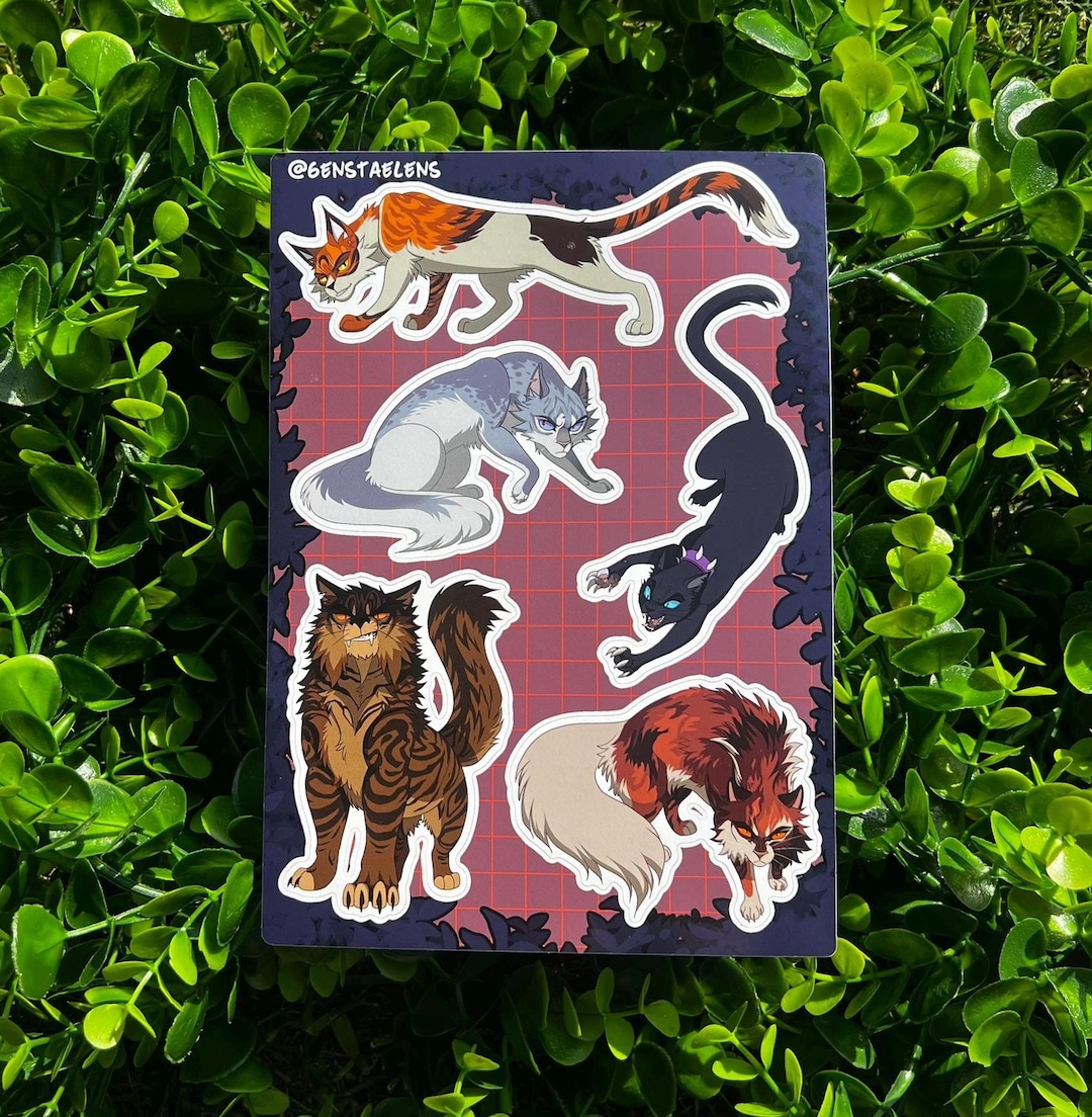 Warriors Dark Forest Cats Sticker Sheet Etsy warriors-dark-forest-cats-sticker-sheet-etsy