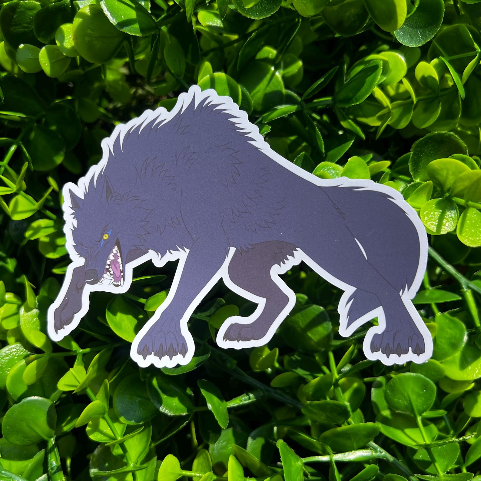 Wolf Shadow Sticker Wolf’s Rain Matte Stickers Kiba Toboe Tsume Hige Blue Darcia - Etsy