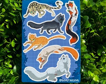 Warriors Thunderclan Cats Sticker Sheet