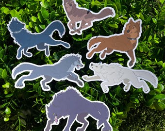 Adesivi opachi pioggia di lupo Kiba Toboe Tsume Hige Blue Darcia