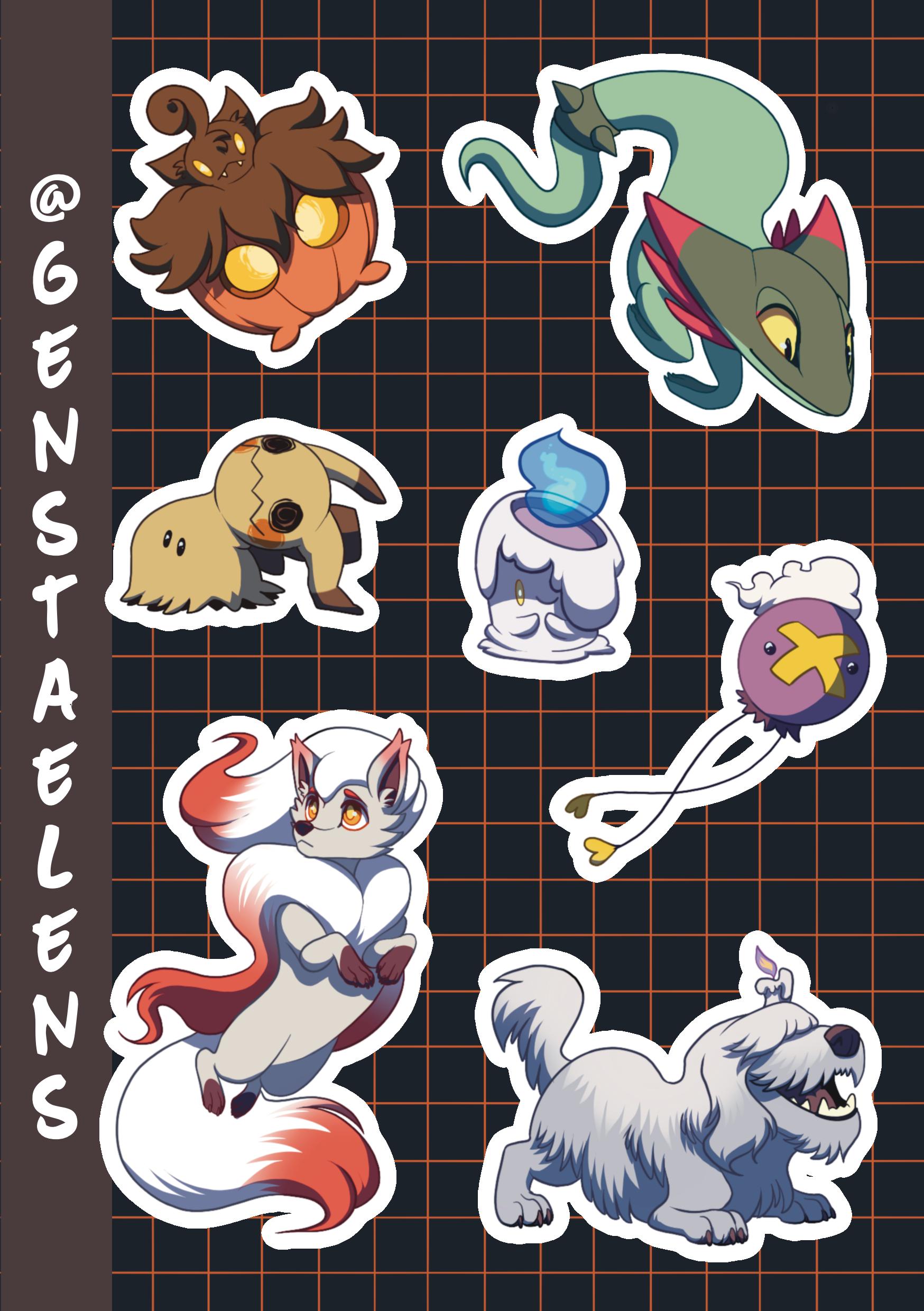Ghost Pokemon Pumpkaboo Dreepy Mimikyu Litwick Drifloon Zorua Grievard ...
