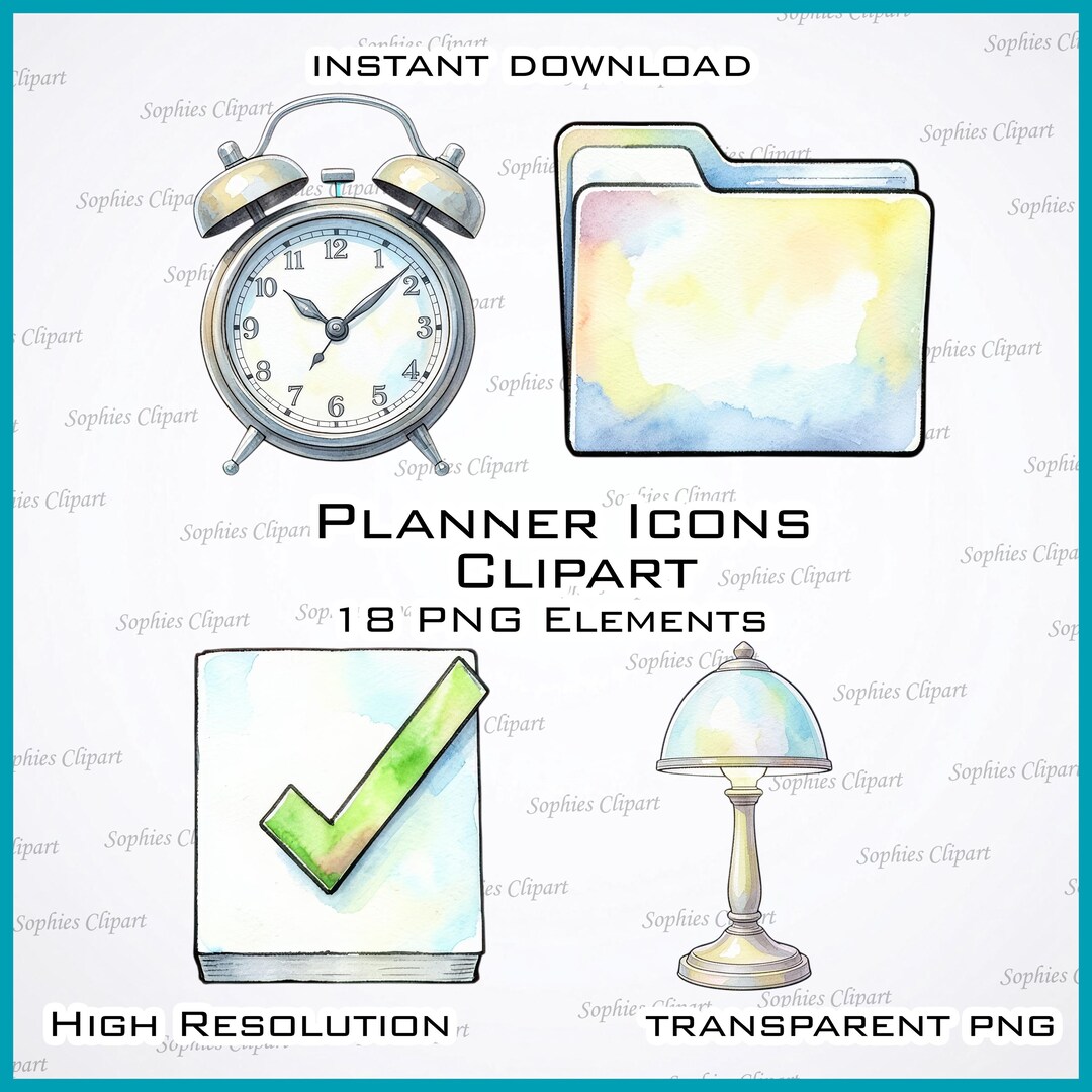 Comp Planner Icon Planner Productivity Icons Clipart – Laptop, Notebook, Checklist PNG ...