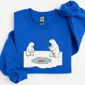 Cute Polar Bear Sweatshirt Cute Polar Bear Sweater Simple Design Sweater Polar Bear Lover Sweatshirt Polar Bear Lover Sweater Gift for Her
