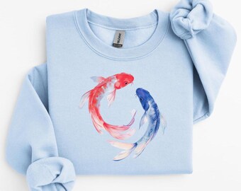 Bunter Koi Fisch Pullover: Unisex Fisch-Liebhaber-Pullover