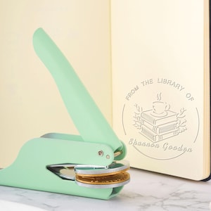 Book Embosser Personalized, Custom From The Library Of Book Embosser, Book Stamp, Library Embosser, Ex Libris Book Lover Gift