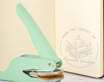 Book Embosser Personalized, Custom From The Library Of Book Embosser, Book Stamp, Library Embosser, Ex Libris Book Lover Gift