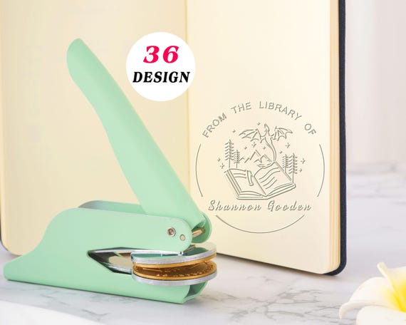 Personalized Book Embosser, Custom Book Embosser, From The Library Of Book Embosser, Library Embosser, Ex libris Embosser Stamp
