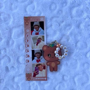 Aniteez Bias Keychain & Mini Photostrip Ateez Acrylic Keychain for Atiny