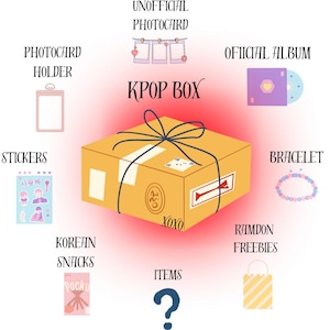 Kpop box Gift for Kpop Fans Handmade Accesories K-pop Merch