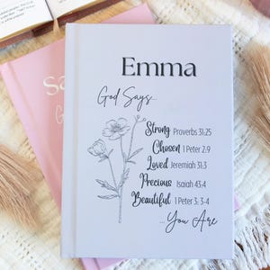 Personalized Prayer Journal for Women Positive Affirmations Journal Christian Gift God Says You Are Gift for Girls Affirmations Gift