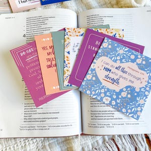 Kaarten met bijbelteksten voor vrouwen Bijbelverzen schriftkaarten over hoop, liefde, vrede en kracht, set van 12, christelijk cadeau voor vrouwen