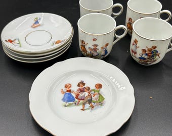 Vintage Porcelain Victoria Czechoslovakia Children’s Tea Set