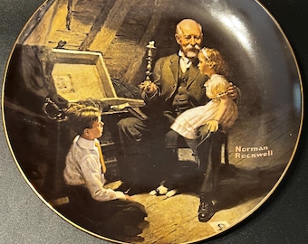 Vintage Norman Rockwell “Grandpa’s Treasure Chest” Plate