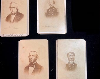Set Of 4 Original Civil War Confederate Generals Carte De Visites Lot 3
