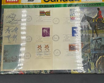 Vintage Canadian First Day Of Issue Stamp Collection 1971-1973 Original Package