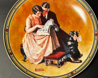 Vintage Norman Rockwell “A Couple’s Commitment” Plate