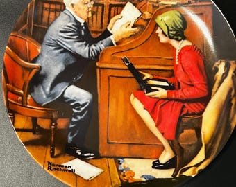 Vintage Norman Rockwell “The Professor” Plate