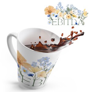 Mug à café au lait fleuri EBITDA