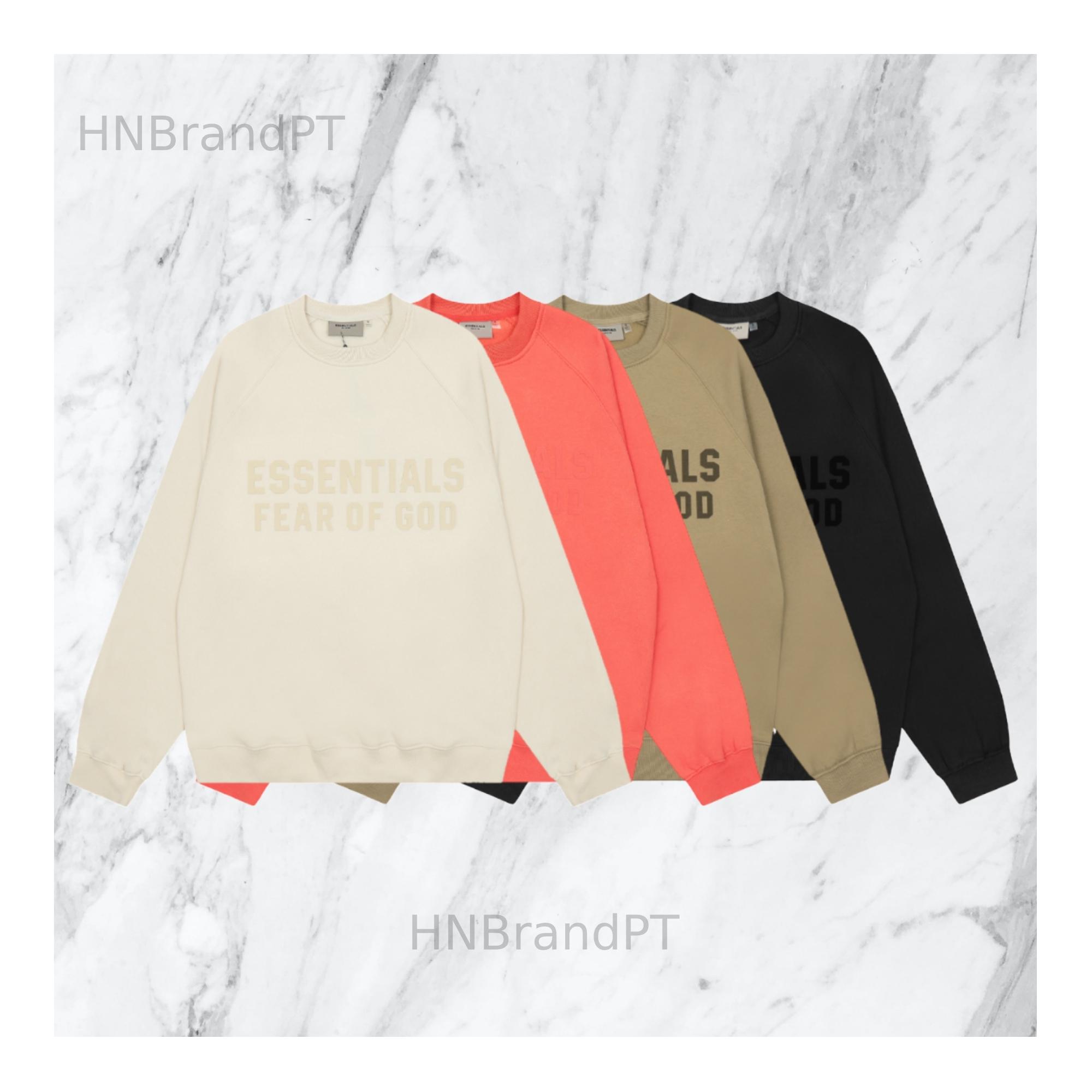 即配♡FEAR OF GOD Cream Cotton Patched Sweatshirt Patch Logo Crewneck Sweatshirt – THE-ECHELON