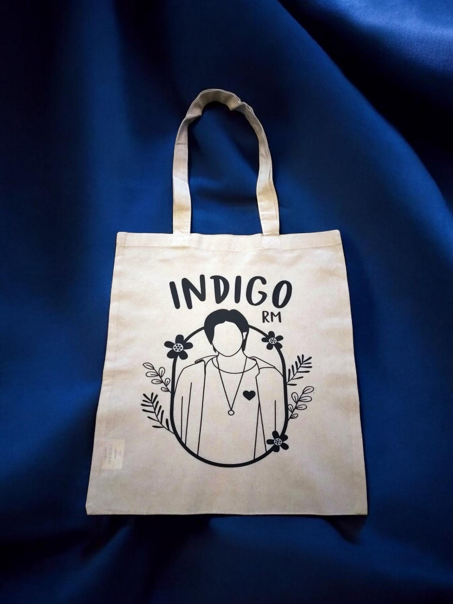 BTS - RM Indigo Tote Bag - Etsy Israel