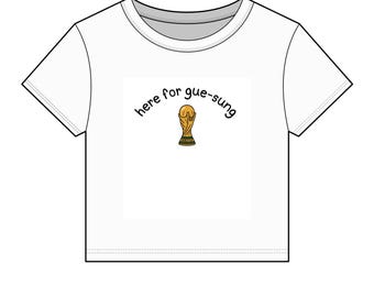 Here for Gue-sung Shirt | South Korea Soccer Fan Tee | Women's Baby Tee | World Cup 2026 Match Day Outfit | Korea Football Fangirl Gift