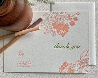 Letterpress Greeting Card - Thank You